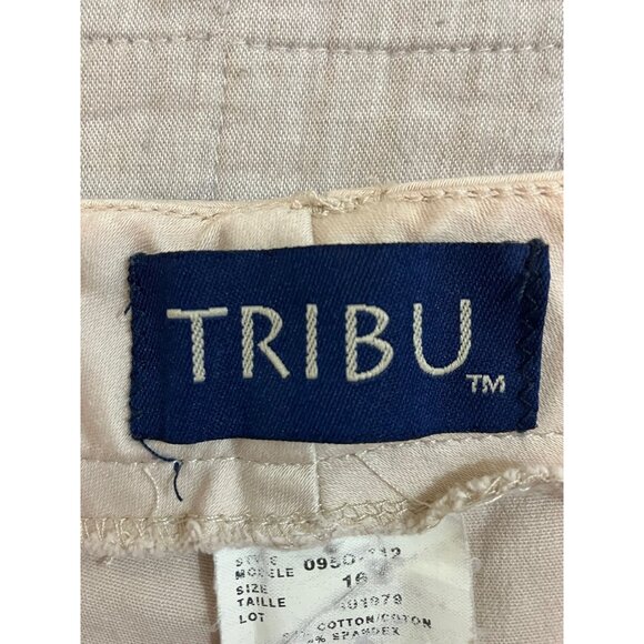 Tribu Women's Khaki Capris Size 16 - Picture 3 of 5
